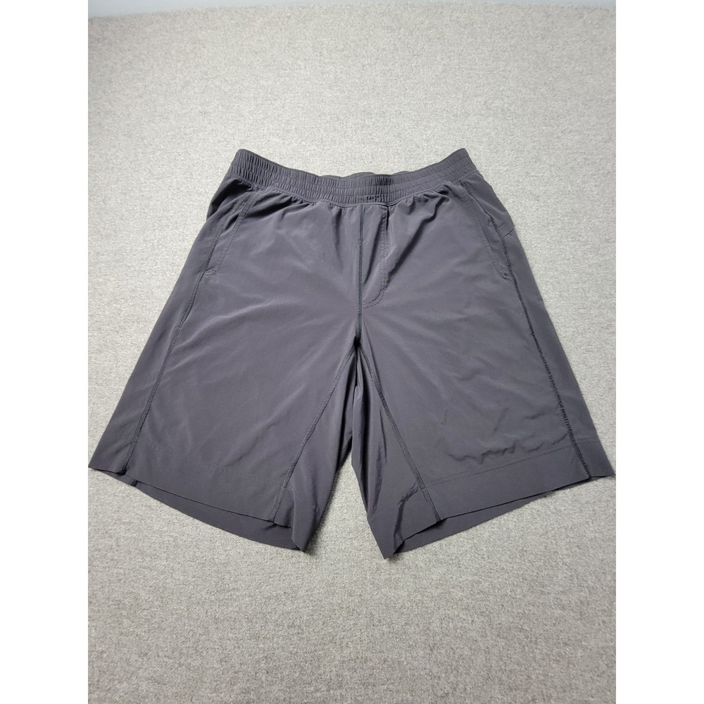 Lululemon T.H.E. Shorts Mens Gray Athletic Gym Training Elastic Waist Drawstring